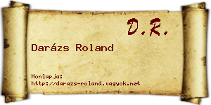 Darázs Roland névjegykártya