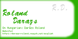 roland darazs business card